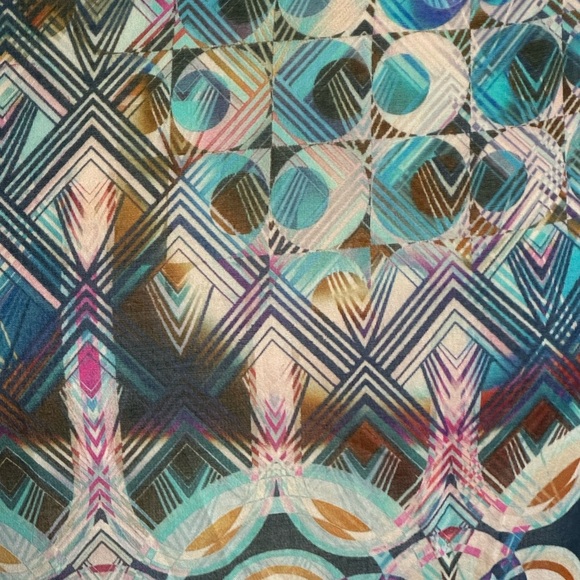 JOHNNY WAS Workshop Klodi Raglan Tiered Midi Dress Size M Tropical Vacation Blue - Picture 11 of 15